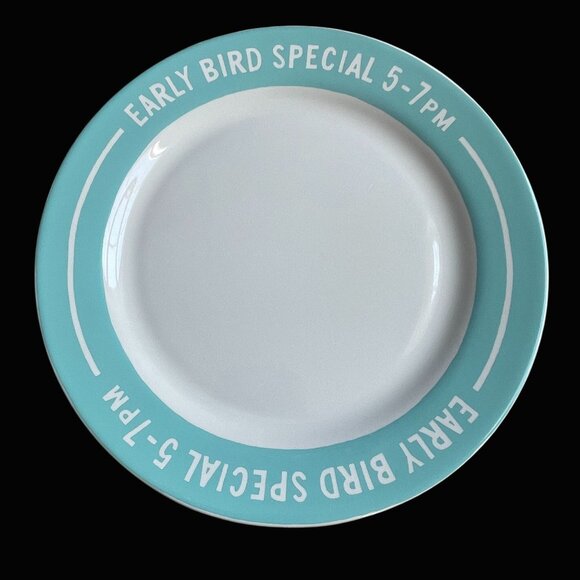 Kate Spade Lenox Blue Rim Early Bird Special Diner 8.75" Plate - Picture 2 of 4